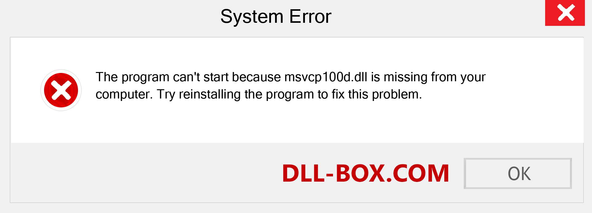  msvcp100d.dll file is missing?. Download for Windows 7, 8, 10 - Fix  msvcp100d dll Missing Error on Windows, photos, images